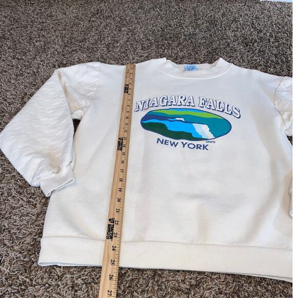 SUN TRIANGLE Niagra Falls Crew Neck Sweatshirt Women Size LARGE/ X-LARGE - Picture 2 of 8